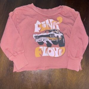 Rowdy Sprout Pink Floyd Kids Long Sleeve Tee - Coral